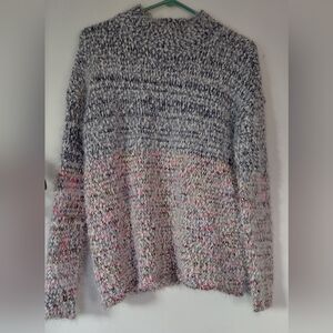 Maurices Gray and Pink Women's Turtleneck Sweater